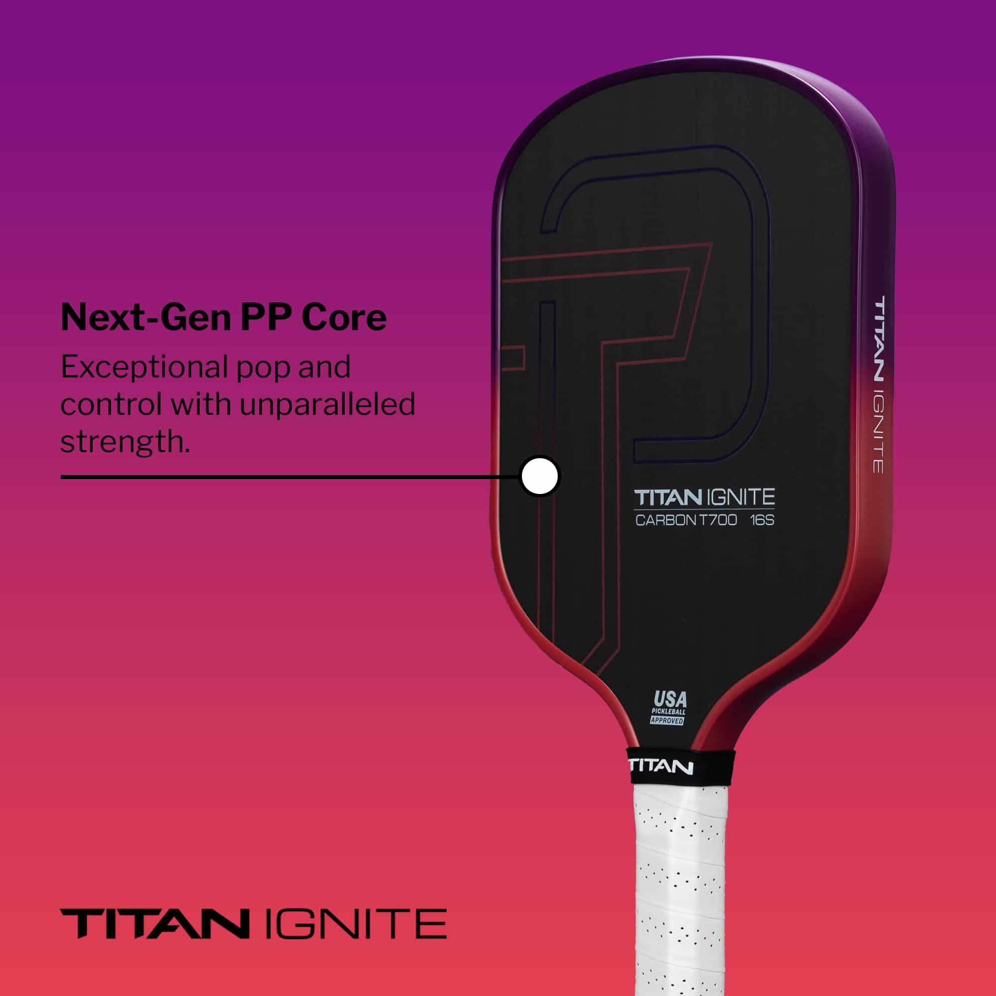Paleta de Pickleball Titan Ignite, Dawn, 16S - Imagen 4