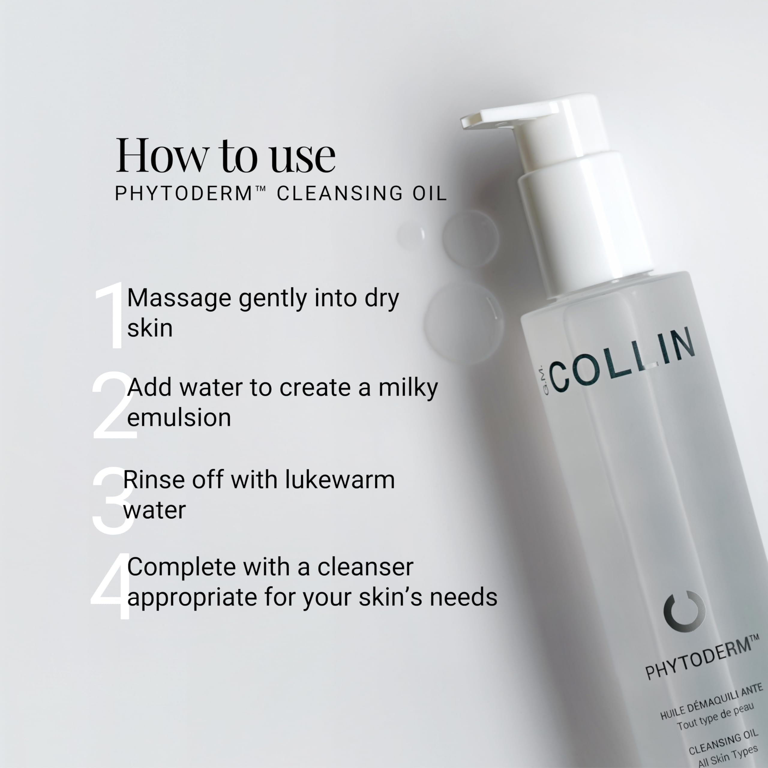 G.M. COLLIN Phytoderm Cleansing Oil | Limpiador facial y - Imagen 7