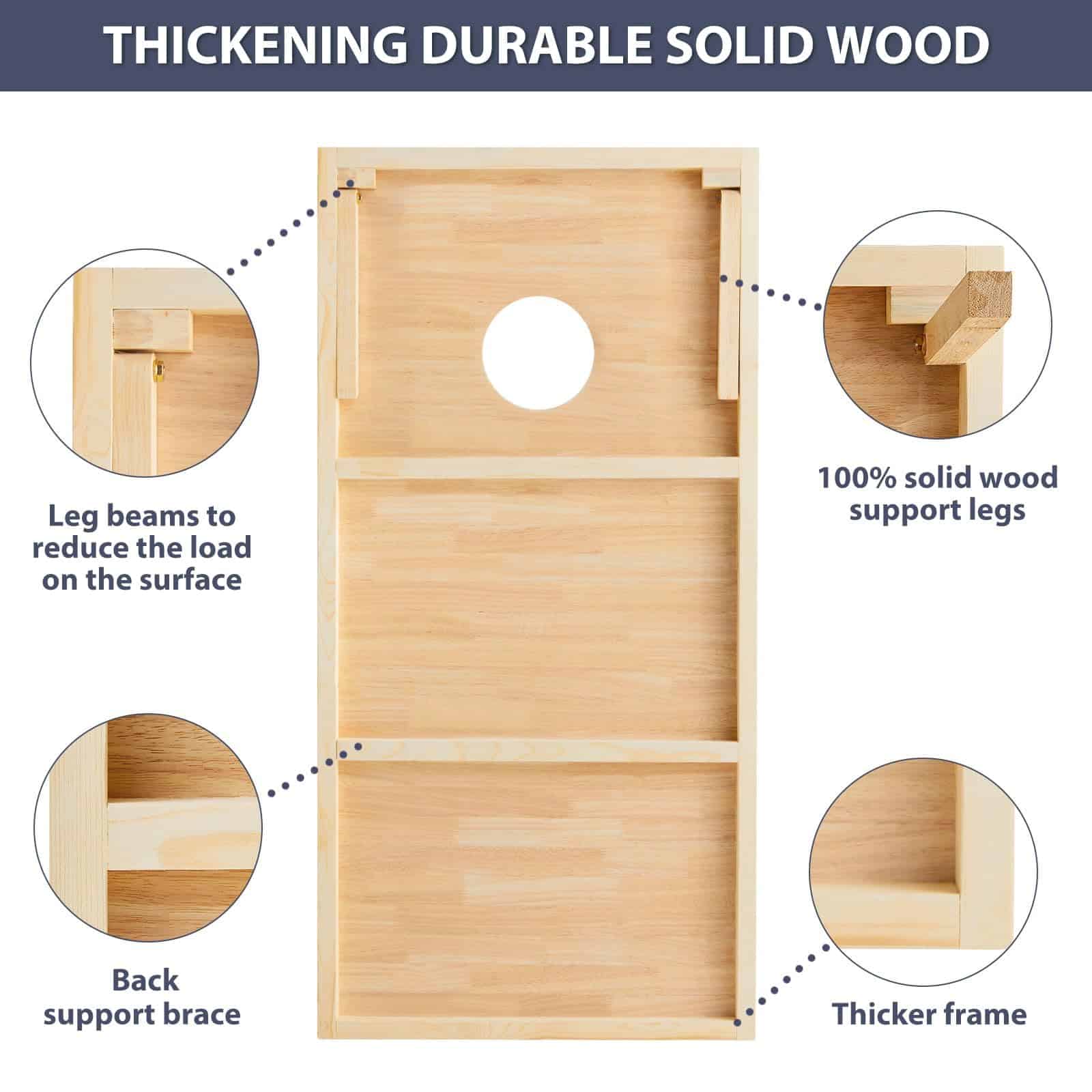 SORULLEY Juego de Tablero de Cornhole Portátil, Juego de - Imagen 3