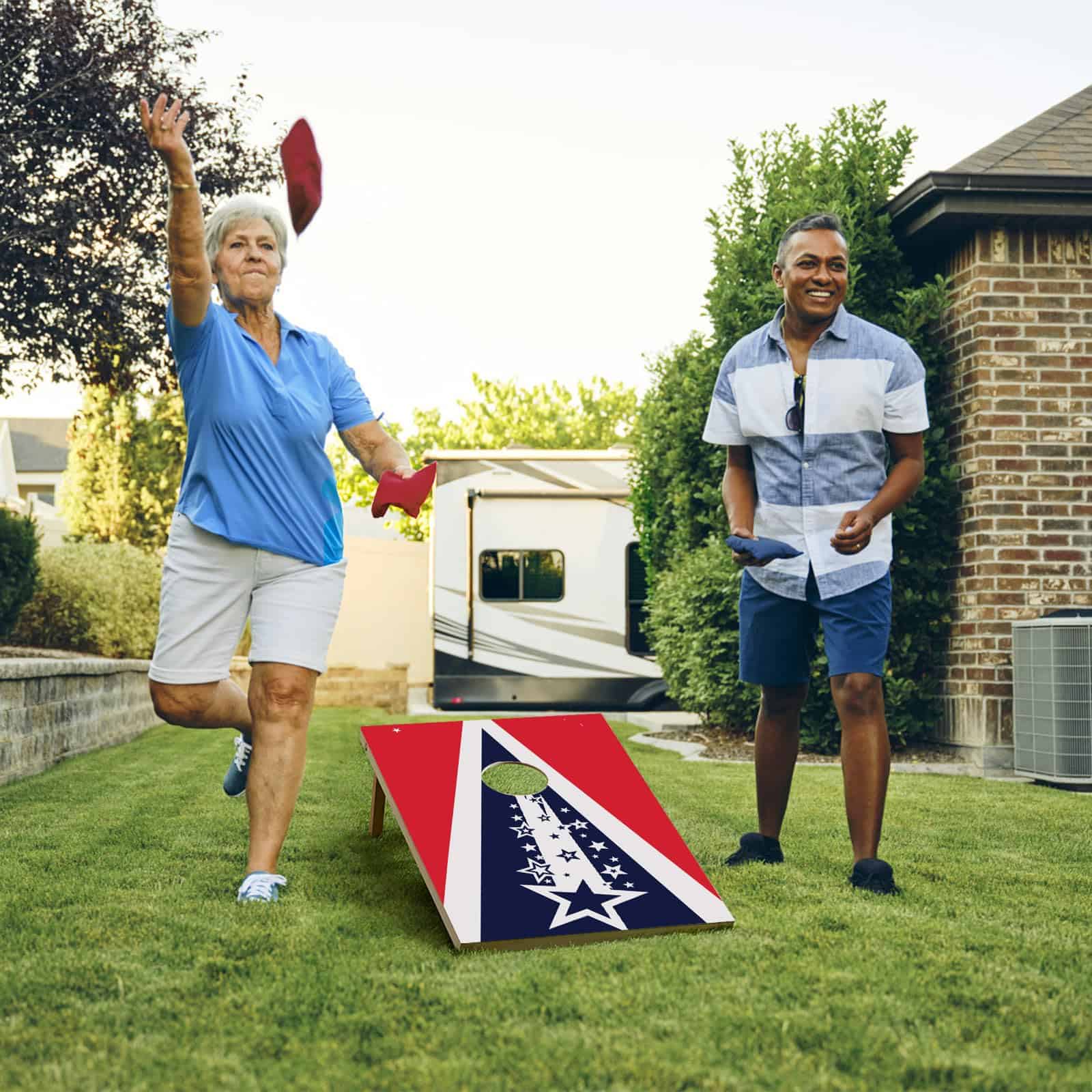 Juego de tablero de maíz portátil SORULLEY, -Rústico 3x2 - Imagen 8