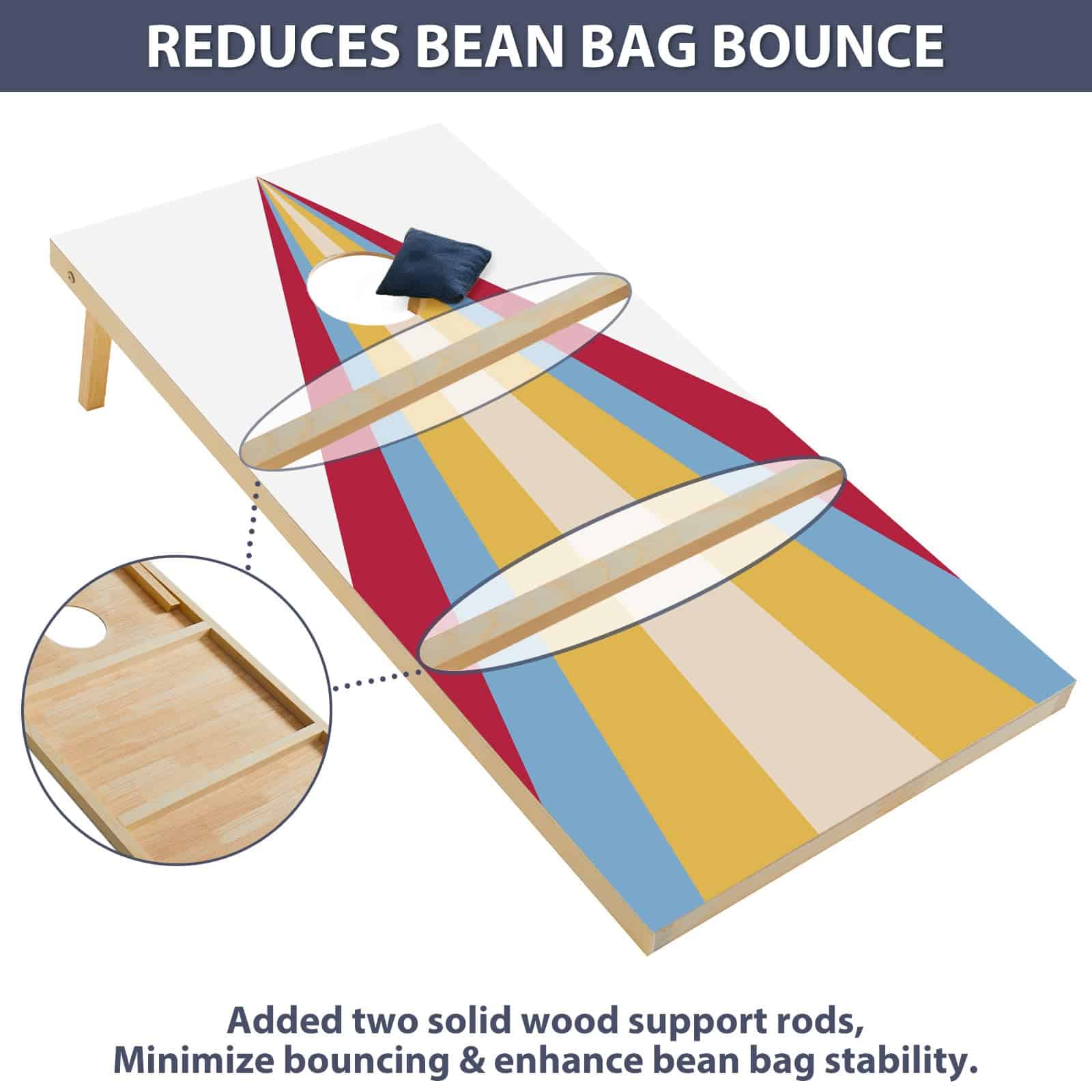 Juego de tablero de Cornhole portátil SORULLEY, Juegos de - Imagen 4