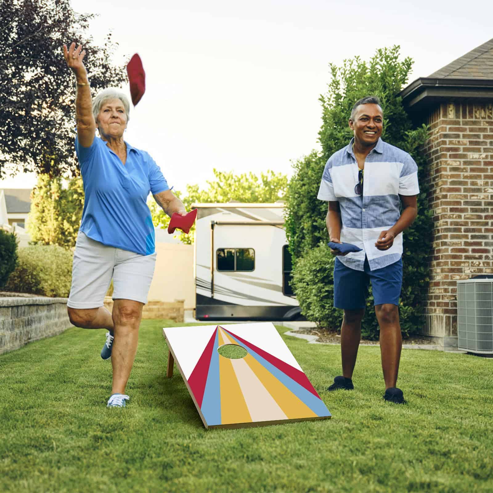 Juego de tablero de Cornhole portátil SORULLEY, Juegos de - Imagen 8