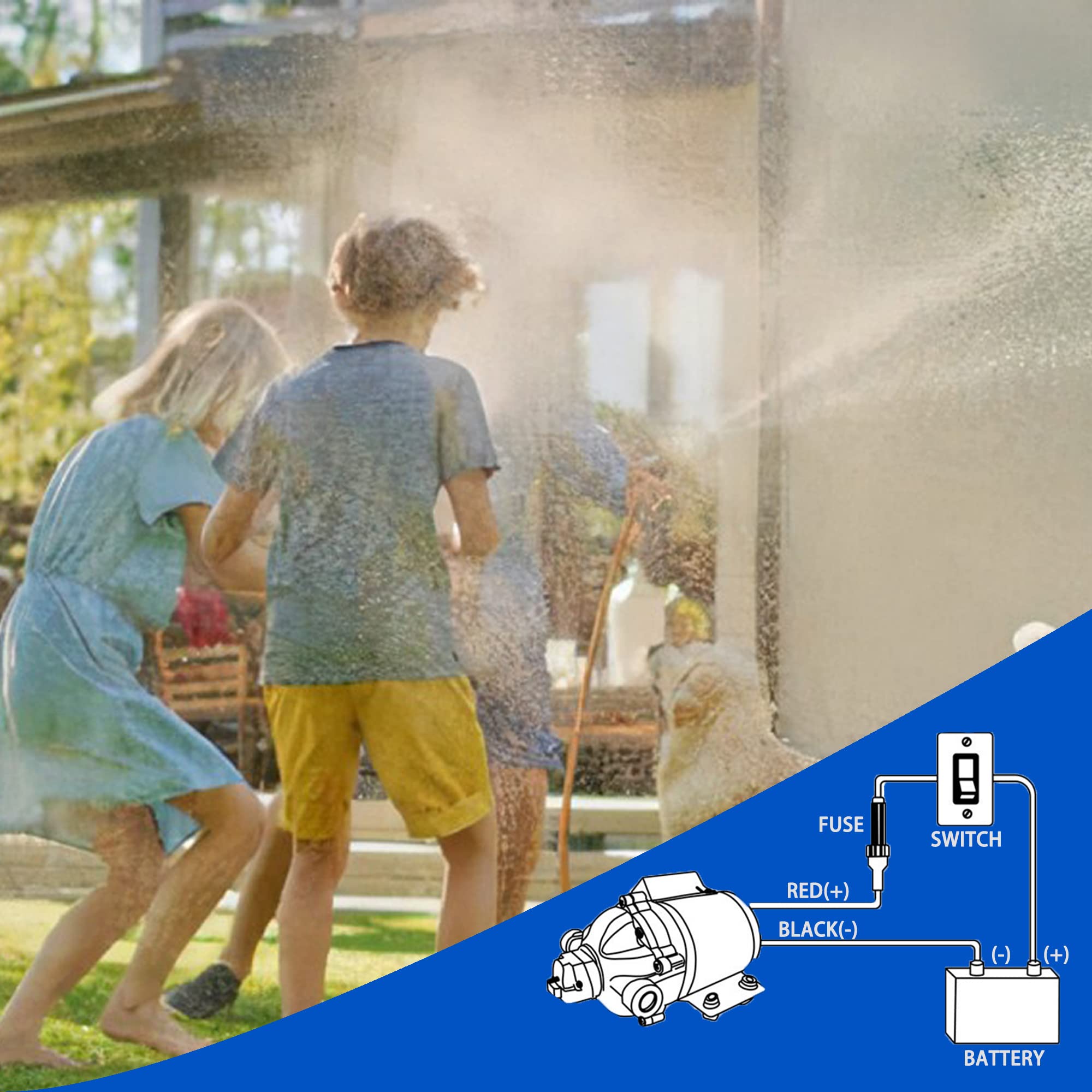 Bomba de agua para RV de 12V, 7GPM 60 PSI con 1/2" FNPT, - Imagen 9