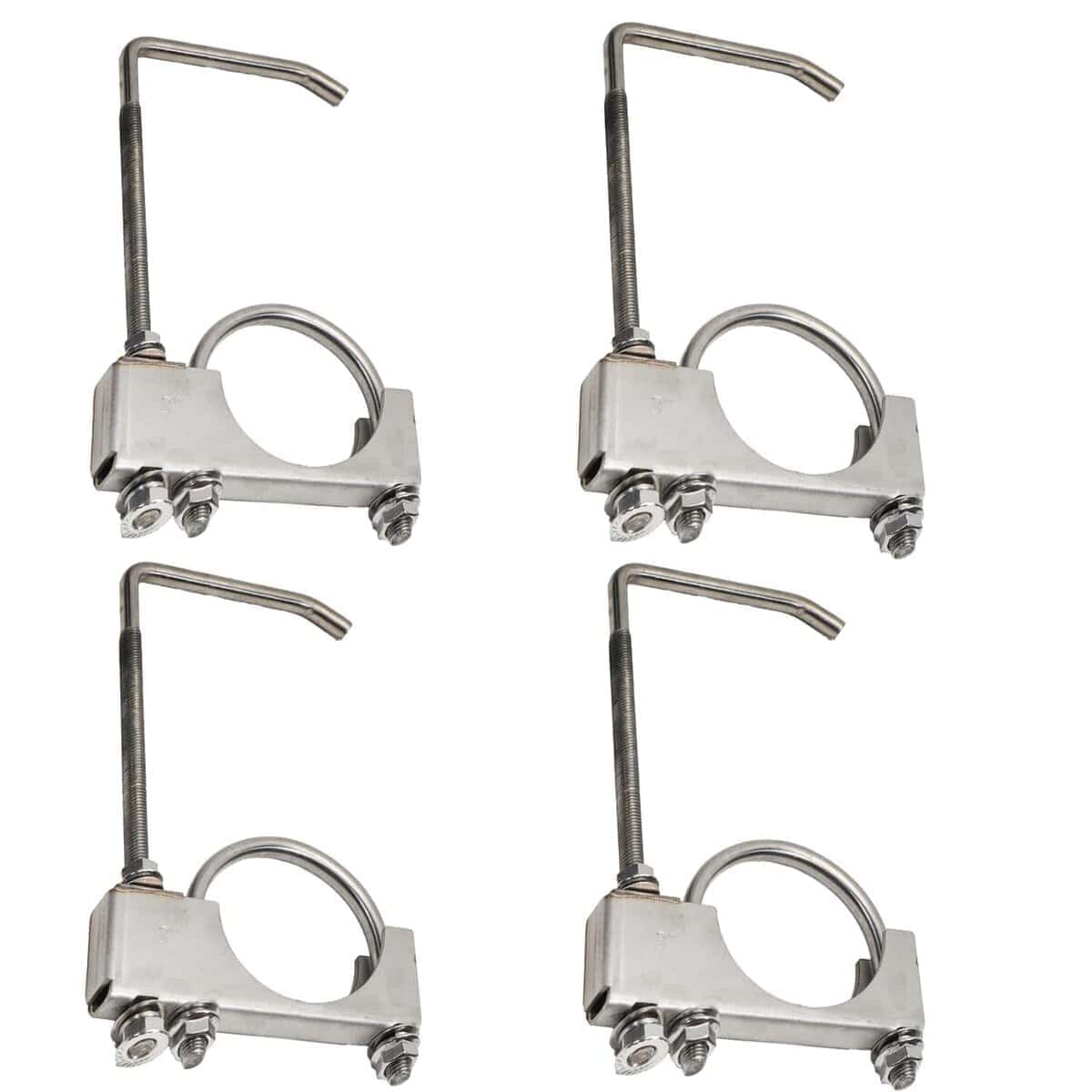 4 Pcs Abrazadera de Escape de 3" con Gancho, Gancho de
