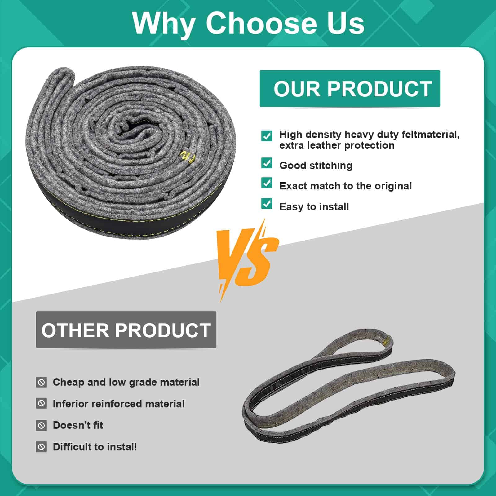 280140 Sello de Fieltro de Tambor Secador para Secadoras - Imagen 7