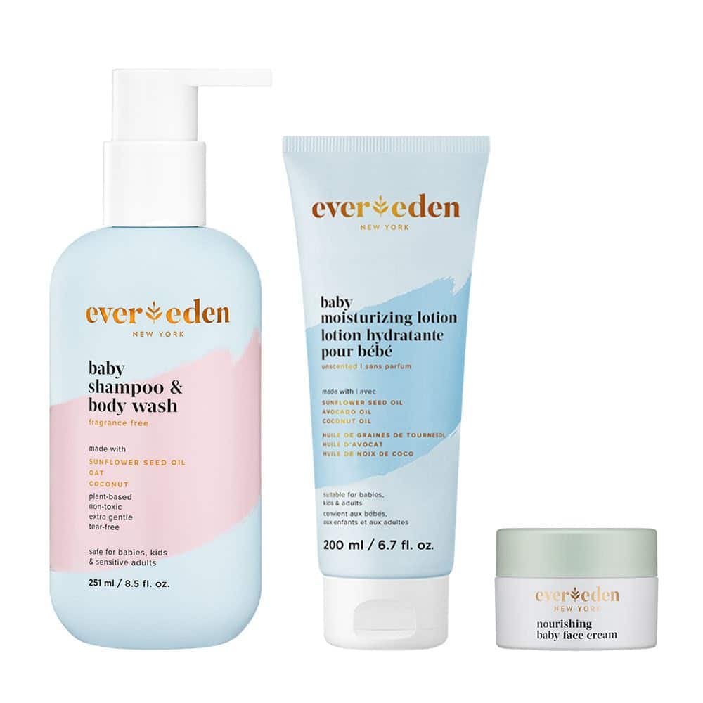 Evereden Baby Bathtime Trio | Champú para Bebé, Gel de Baño