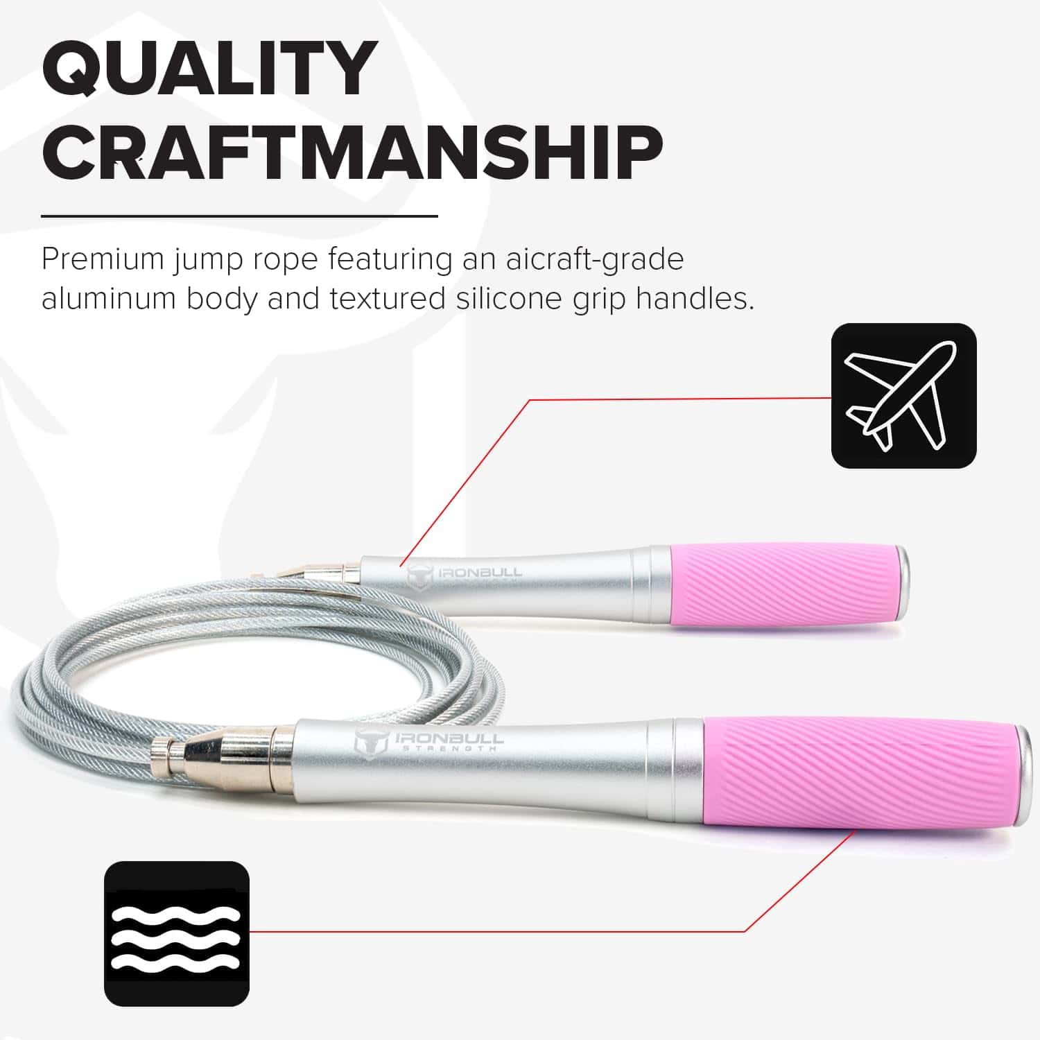 Cuerda para Saltar para Hombres y Mujeres - -Rosa - Imagen 3