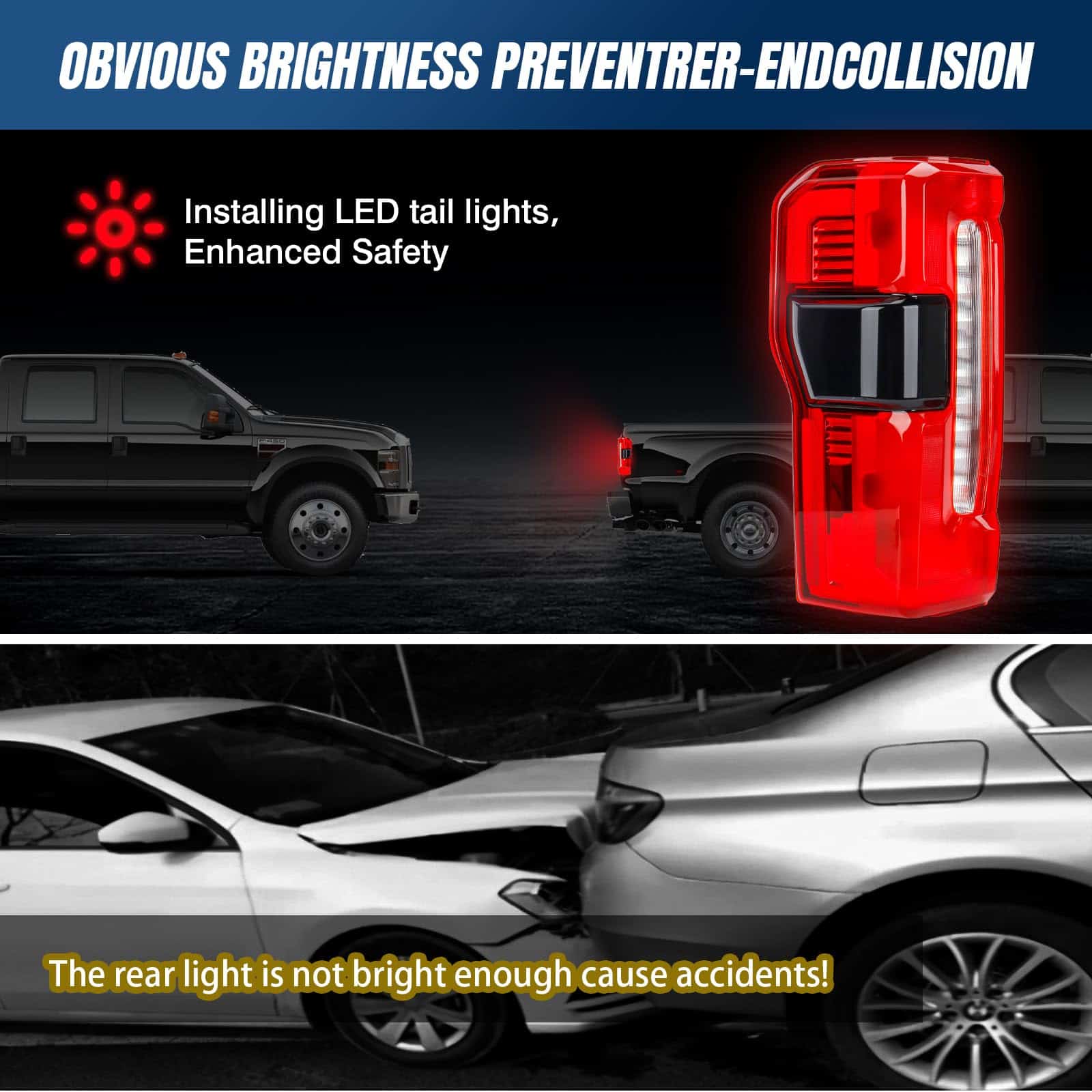 Yitrust PC3Z13405B Luz Trasera LED con Ángulo Muerto - Imagen 6