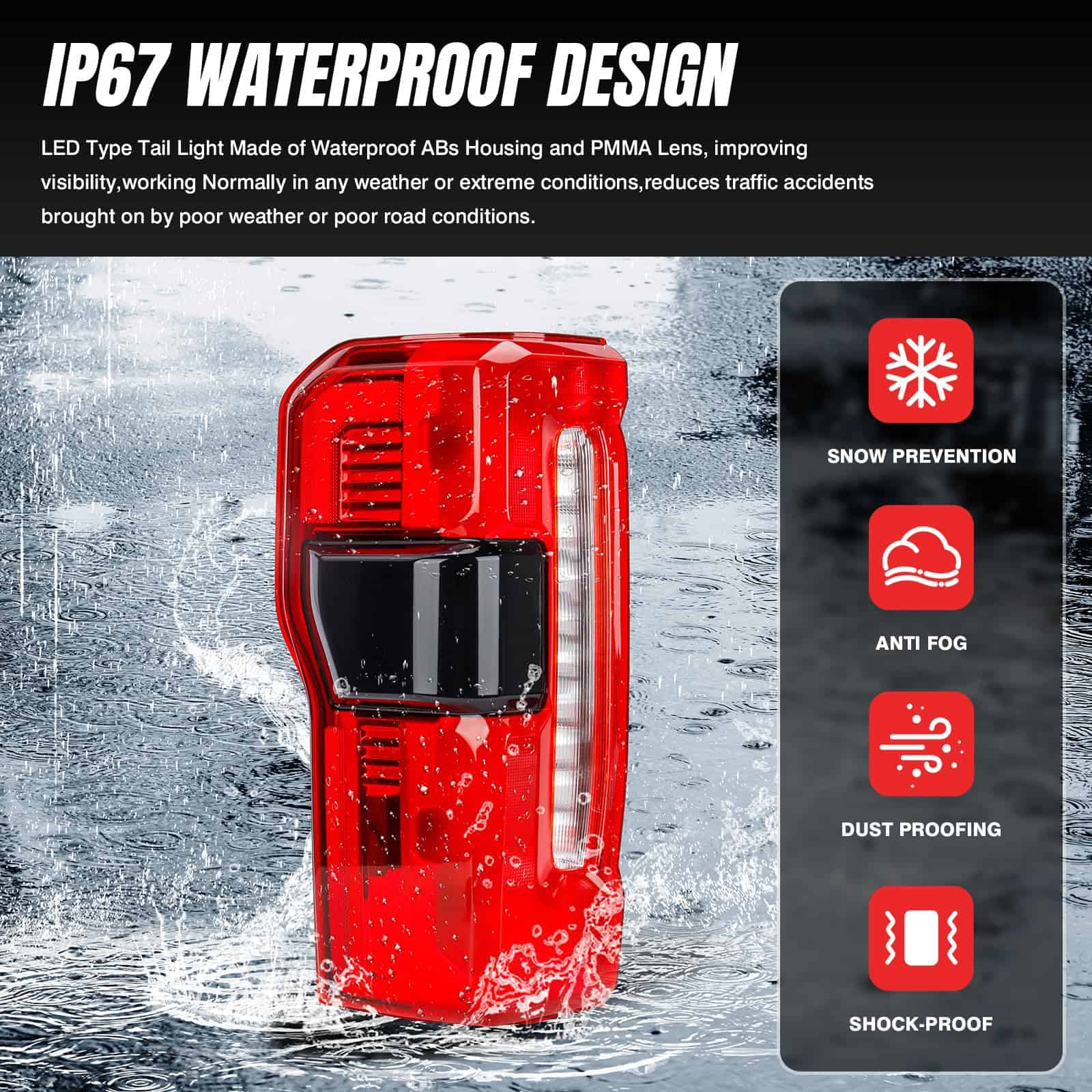 Yitrust PC3Z13405B Luz Trasera LED con Ángulo Muerto - Imagen 8