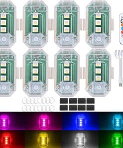 8PCS Luces Estroboscópicas LED Inalámbricas con Control