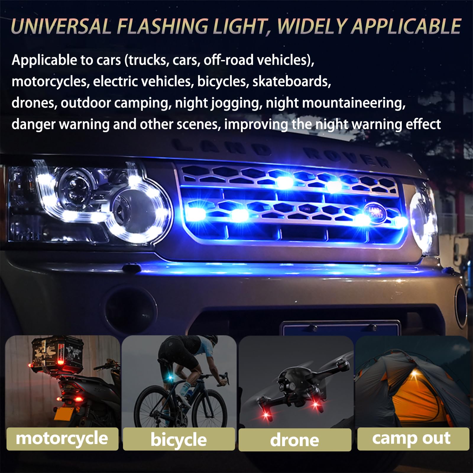 8PCS Luces Estroboscópicas LED Inalámbricas con Control - Imagen 3