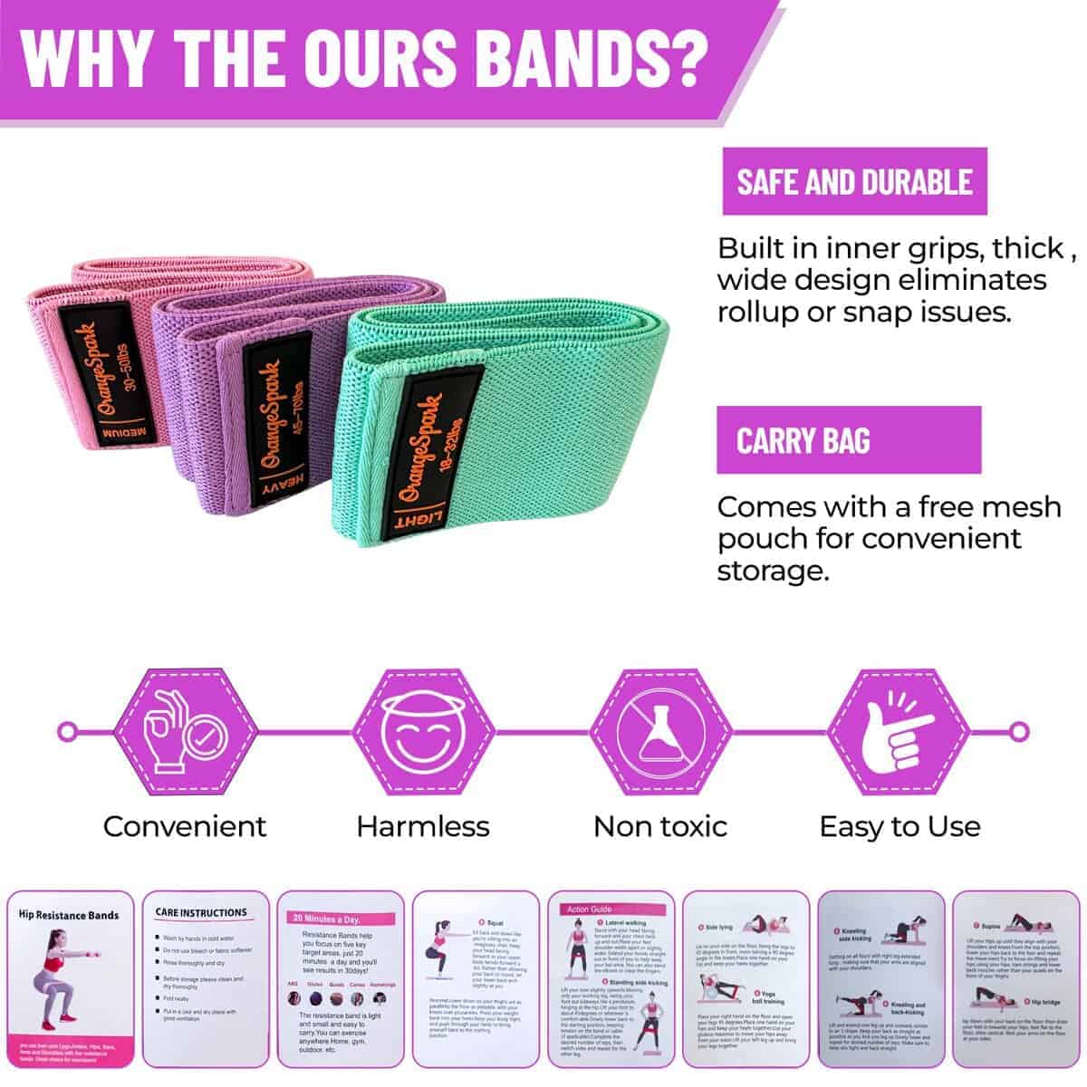 Bandas de Resistencia OrangeSpark - Juego Premium de Bandas - Imagen 9