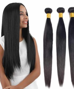 Paquetes de cabello humano, paquetes de cabello liso de 28