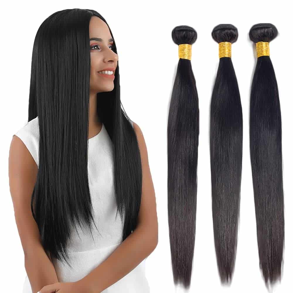 Paquetes de cabello humano, paquetes de cabello liso de 28