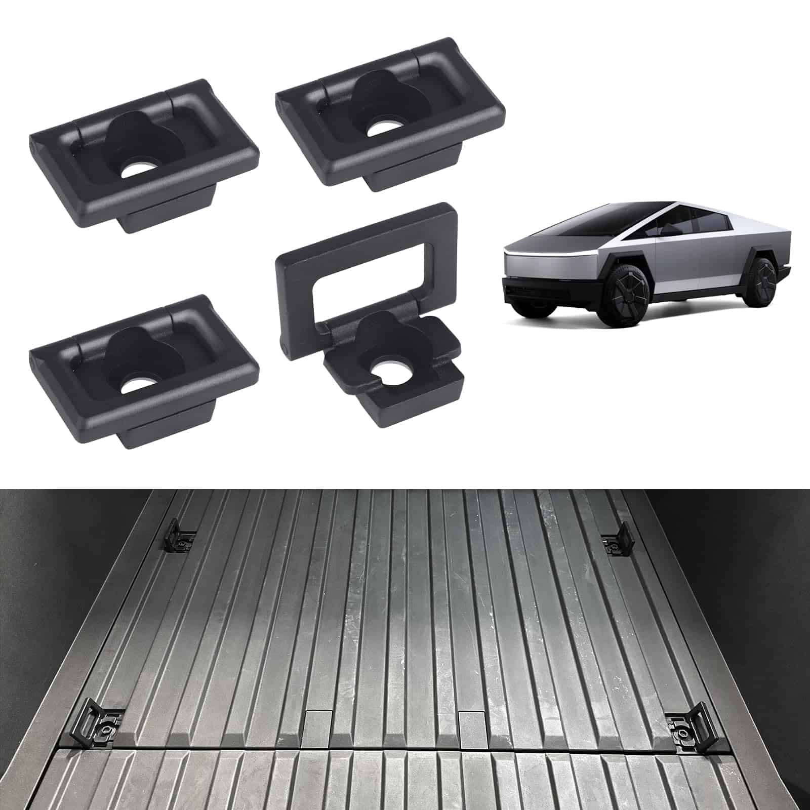 4PCS D-Rings Tie Down Compatible with 2023 2024 2025 Tesla
