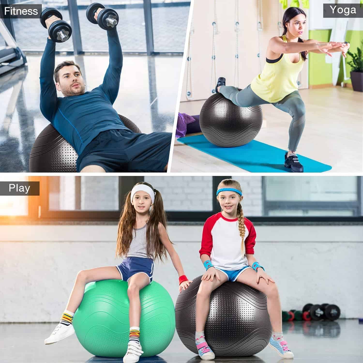 Pelota de Yoga Gruper, Bola de Ejercicio Extra Gruesa de - Imagen 6