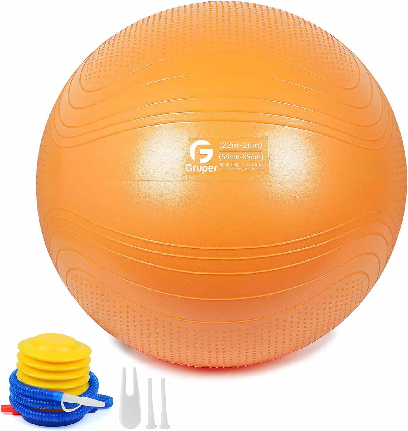 Pelota de Yoga Gruper, Pelota de Ejercicio -Naranja