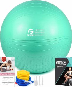 Pelota de Yoga Gruper, 55-75cm Pelota de -Azul Verdoso