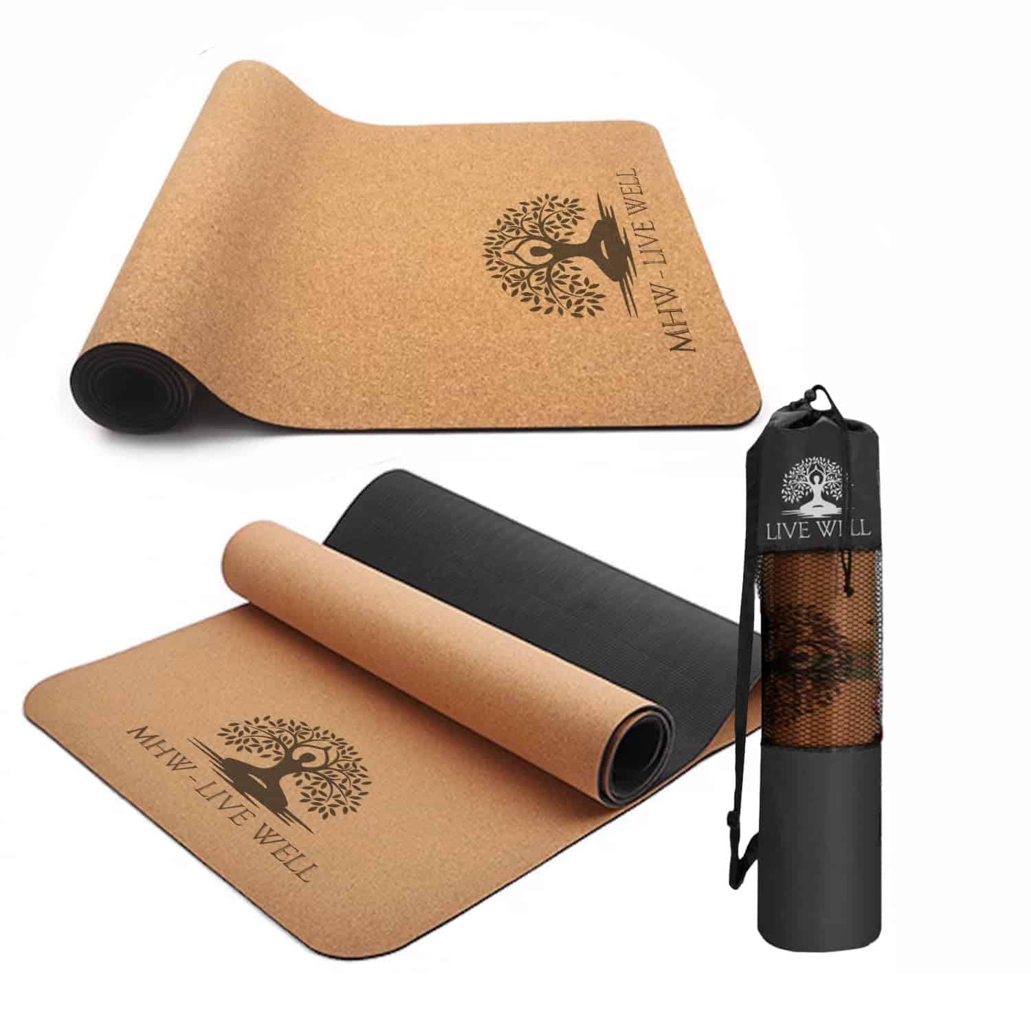 Tapete de Yoga de Corcho MHW - Live Well | Grueso |