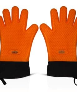 Manoplas de Horno/Barbacoa de Silicona Naranja de Dude