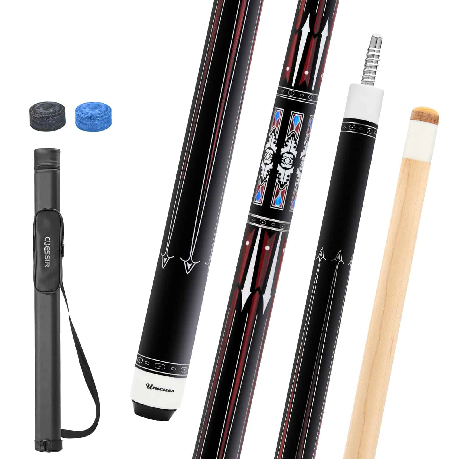 Palito de Billar de Arce Premium Unicues con Estuche,