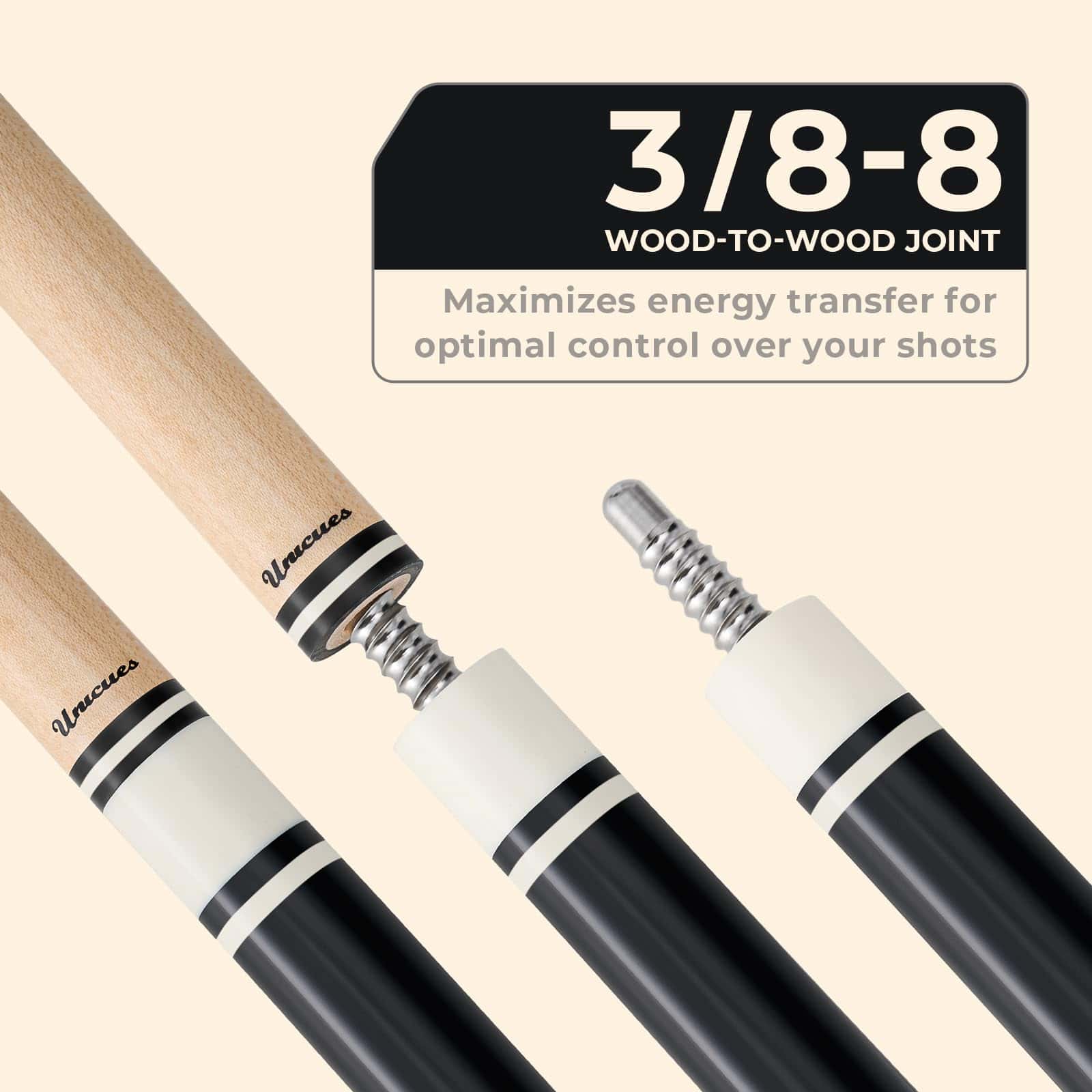 Unicues Palo de Billar Premium de Arce con Estuche, Palo de - Imagen 5