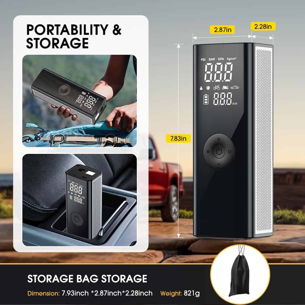 Inflador de neumáticos Compresor de aire -, pelotas - Imagen 6