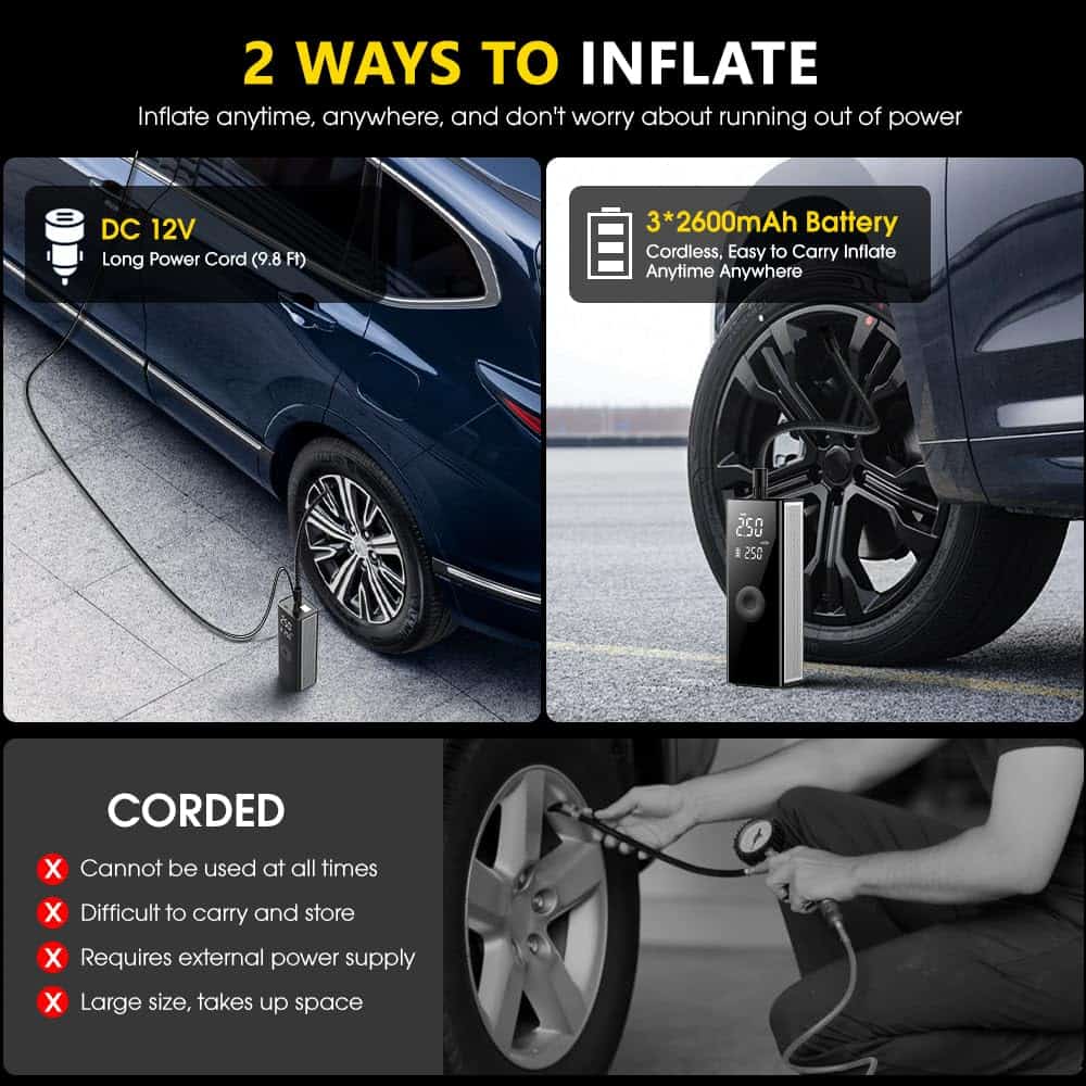 Inflador de neumáticos Compresor de aire -, pelotas - Imagen 3