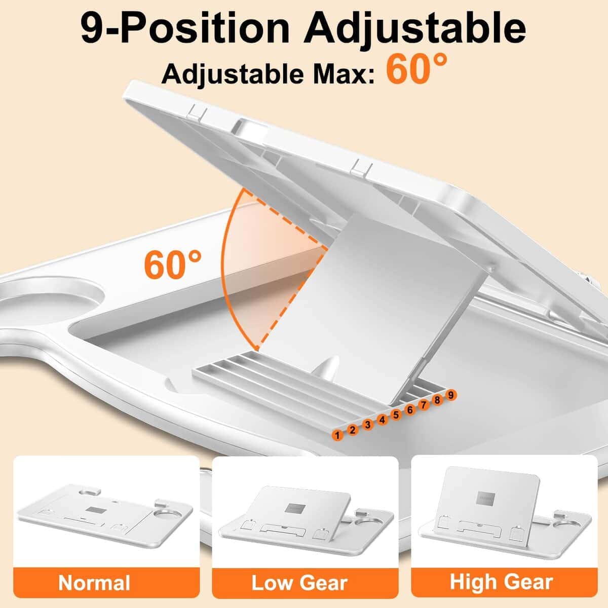 Bandea de escritorio ajustable en ángulo para volante de - Imagen 3