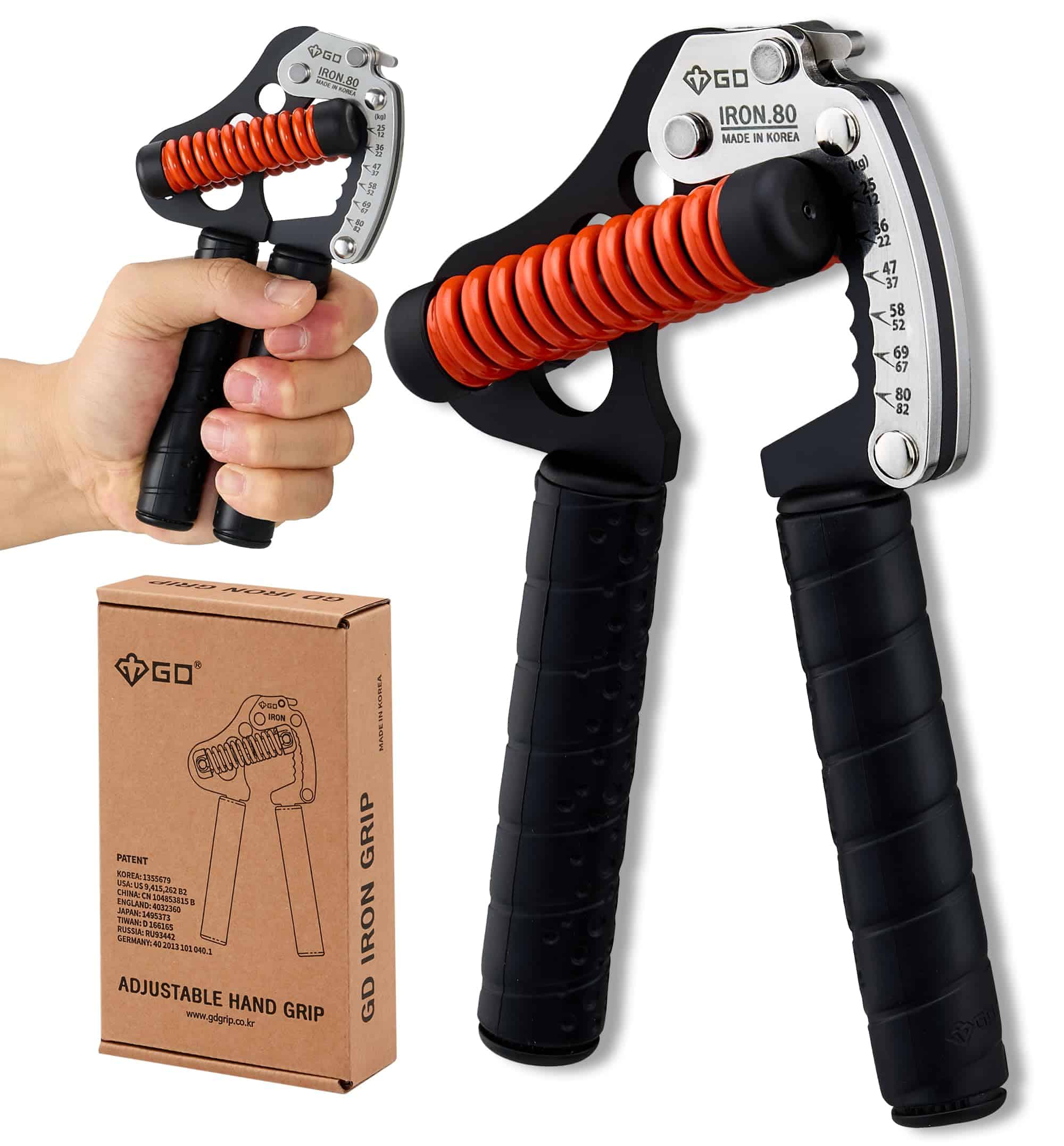 GD IRON GRIP Fortalecedor de agarre ajustable Entrenador de
