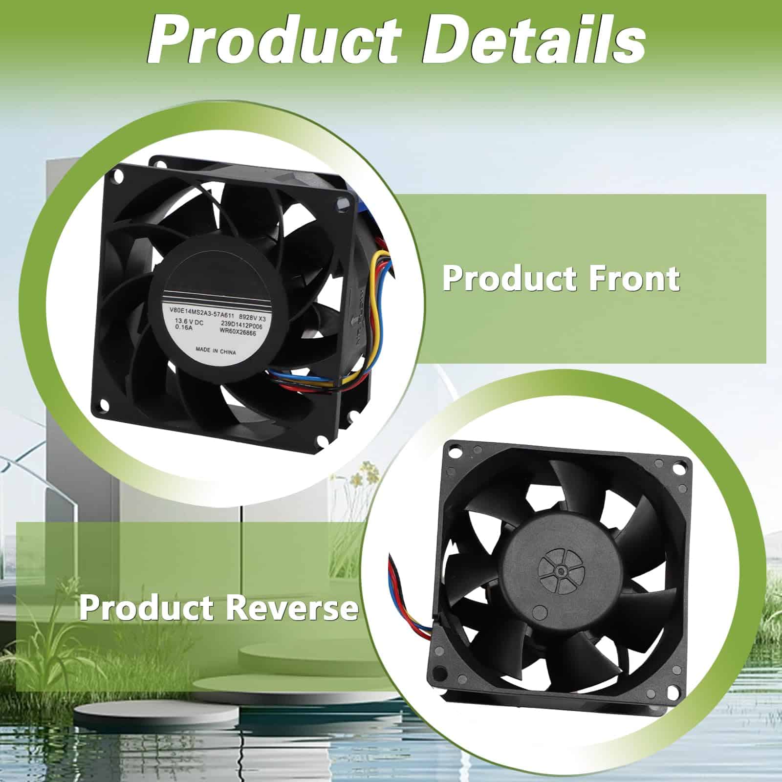 RUHUALIFE Motor del ventilador evaporador de refrigerador - Imagen 4