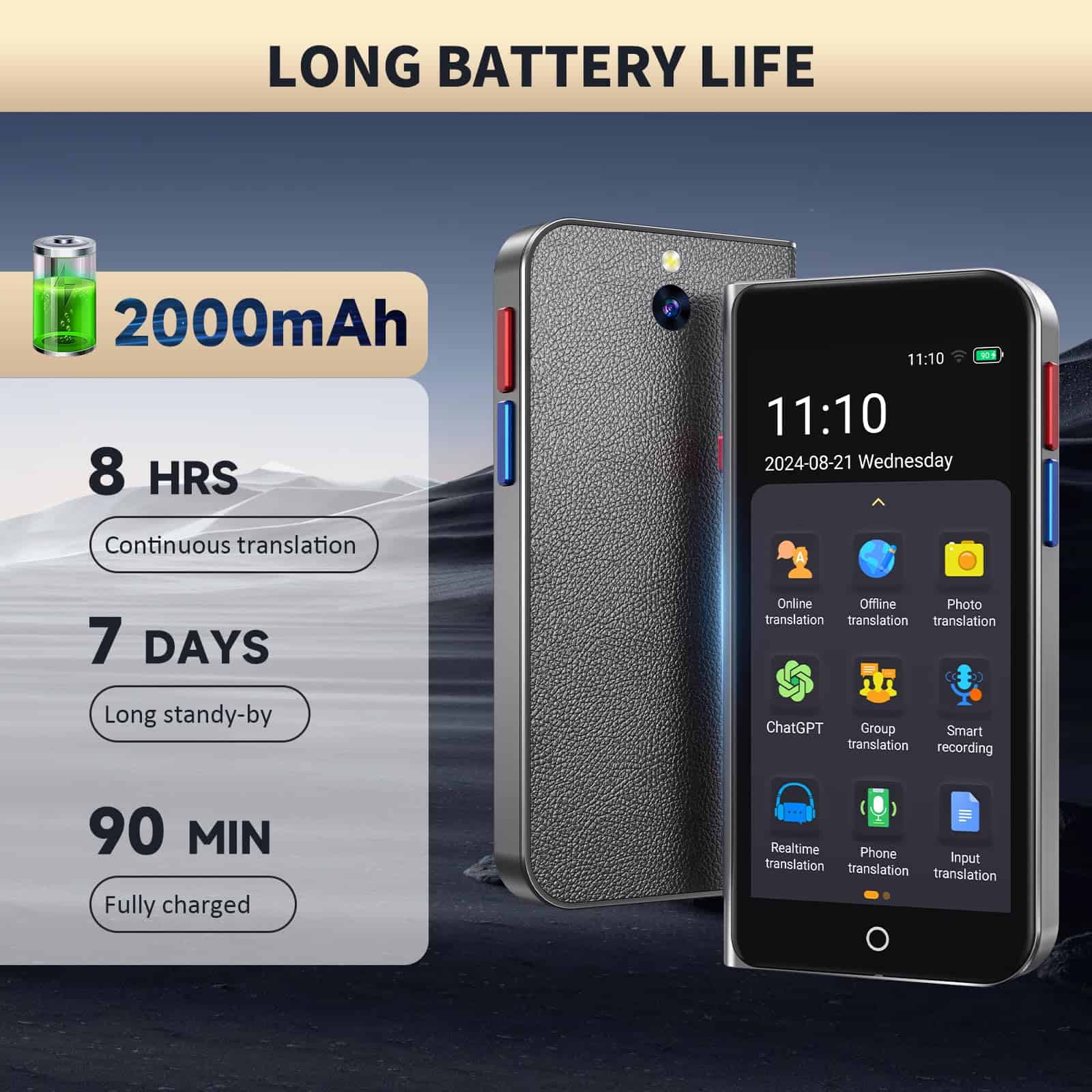 Dispositivo Traductor de Idiomas sin conexión, VORMOR - Imagen 8
