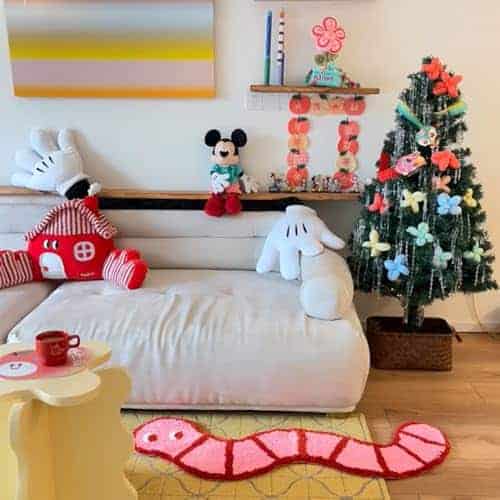 Tapete de dormitorio de peluche en forma de serpiente para - Imagen 3