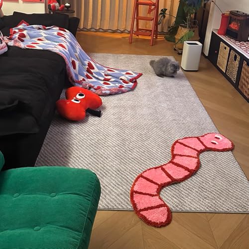 Tapete de dormitorio de peluche en forma de serpiente para - Imagen 5