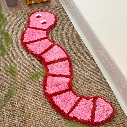 Tapete de dormitorio de peluche en forma de serpiente para