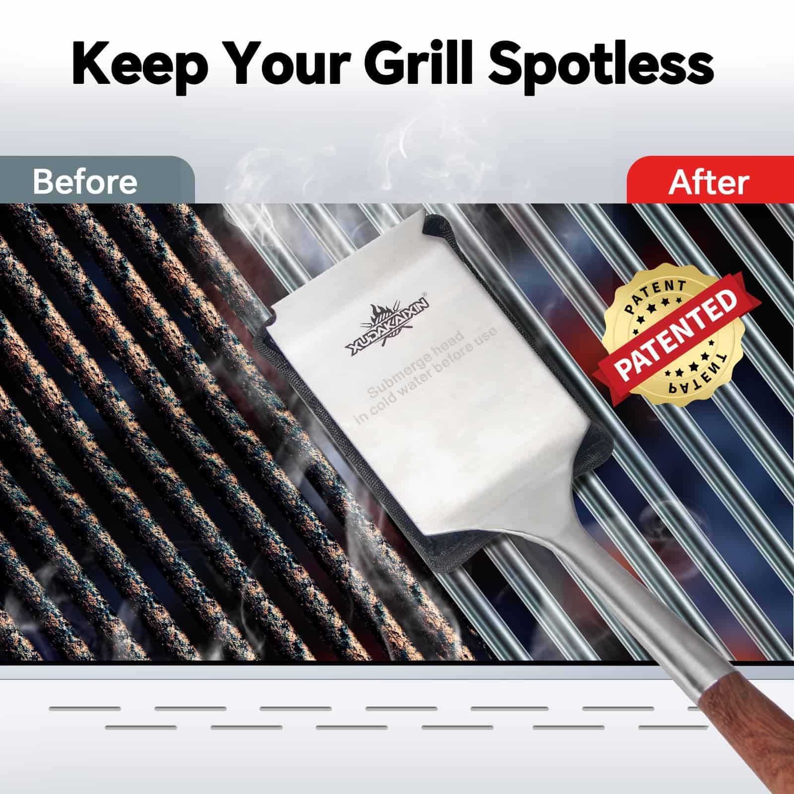 Cepillo de limpieza para parrilla sin cerdas de XUDAKAIXIN, - Imagen 7