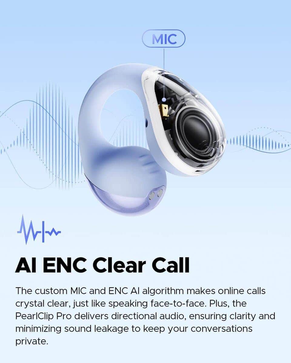 SoundPEATS PearlClip Pro Auriculares Inalámbricos de Clip - Imagen 7