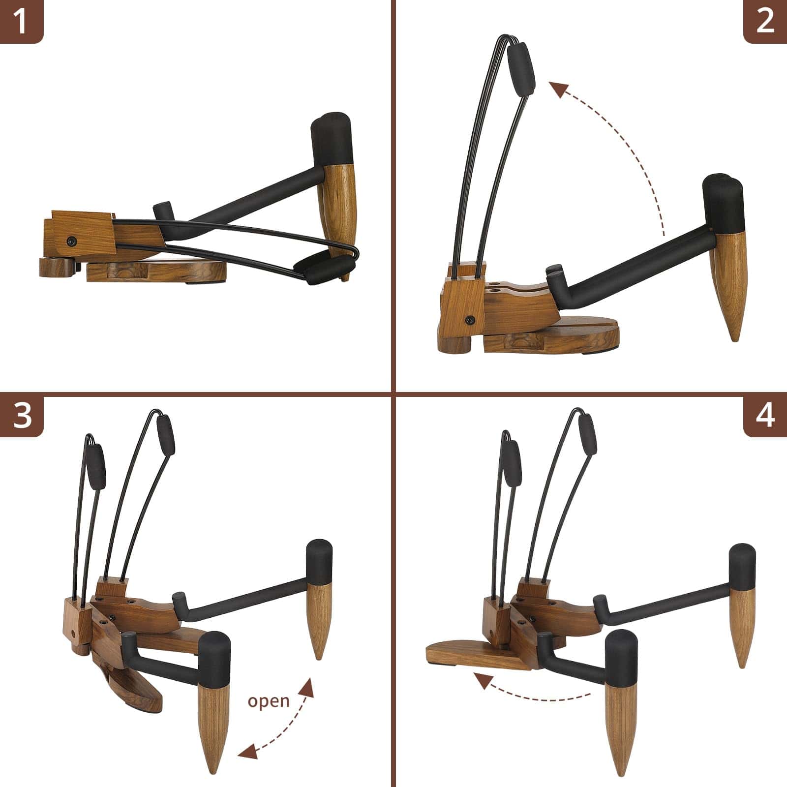 Soporte de Guitarra de Suelo para Guitarra Acústica y - Imagen 6
