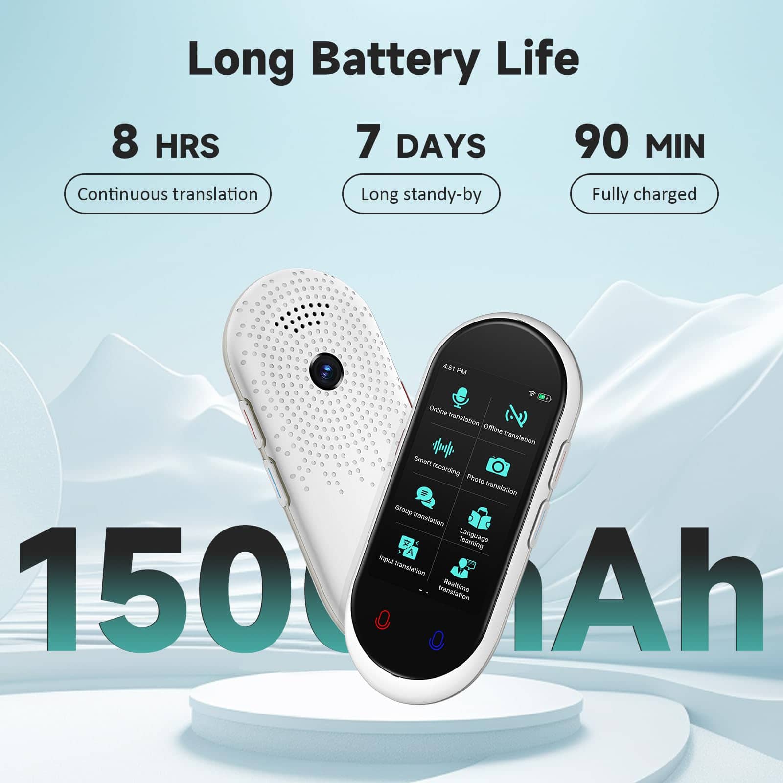 Dispositivo Traductor de Idiomas, Traductor -Blanco - Imagen 8