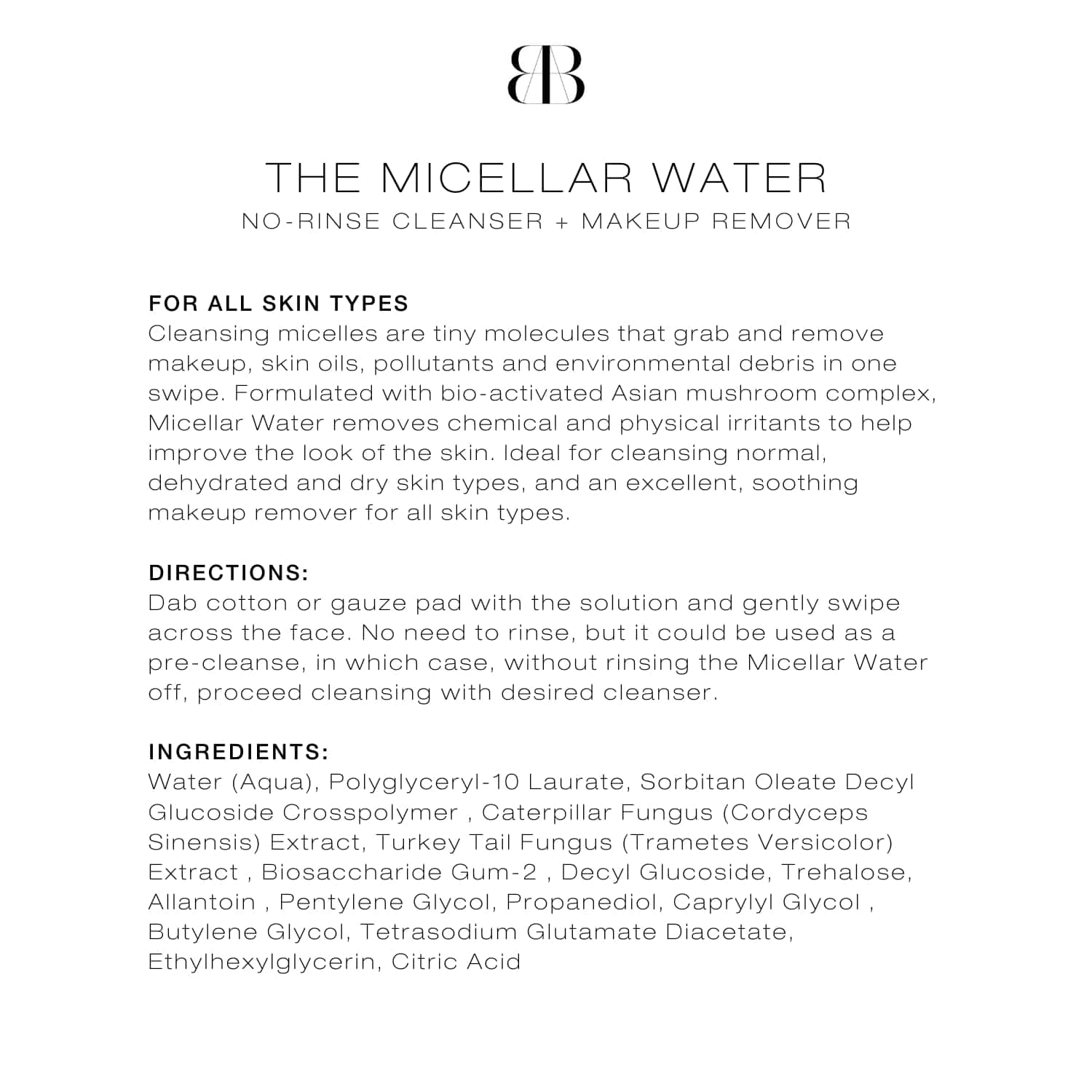 Biba de Sousa The Micellar Water, Limpiador sin Enjuague y - Imagen 7