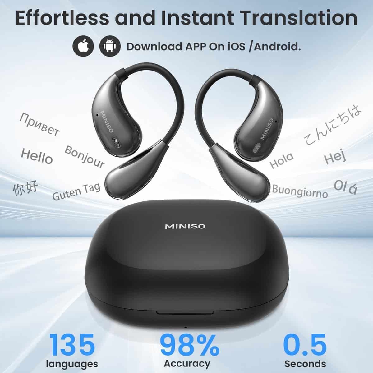 MINISO X33 Auriculares de Traducción AI inalámbricos - Imagen 3