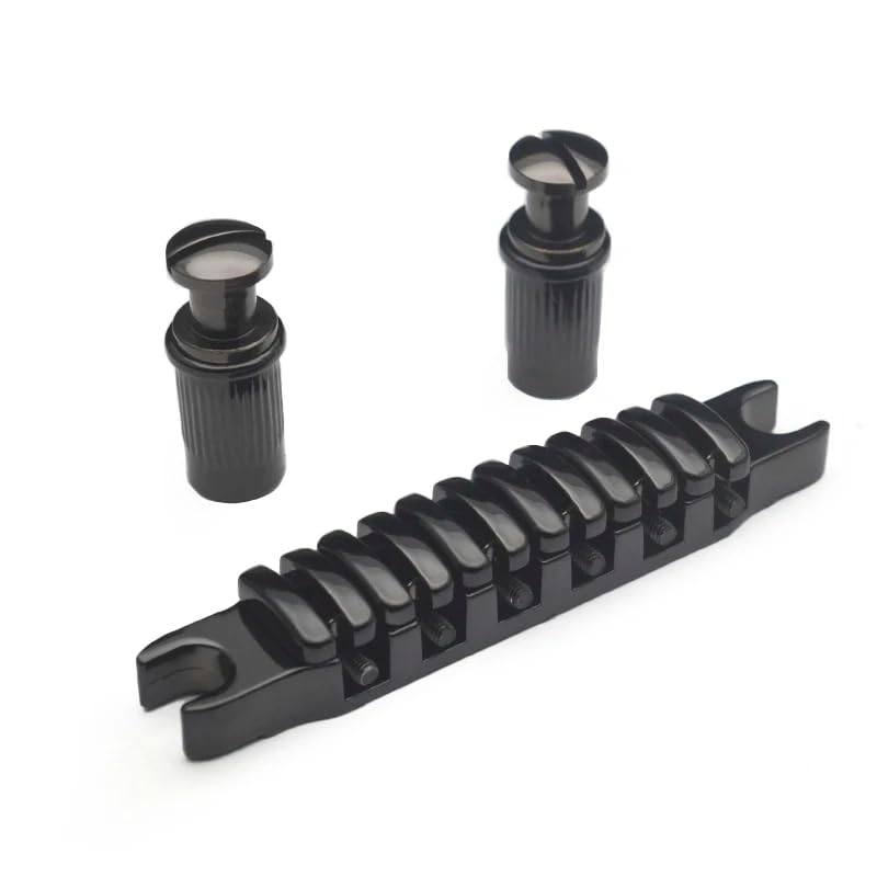1 Set Puente con Cordal Tune O Matic para Guitarra (Negro) - Imagen 3
