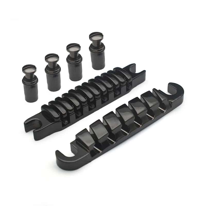 1 Set Puente con Cordal Tune O Matic para Guitarra (Negro)