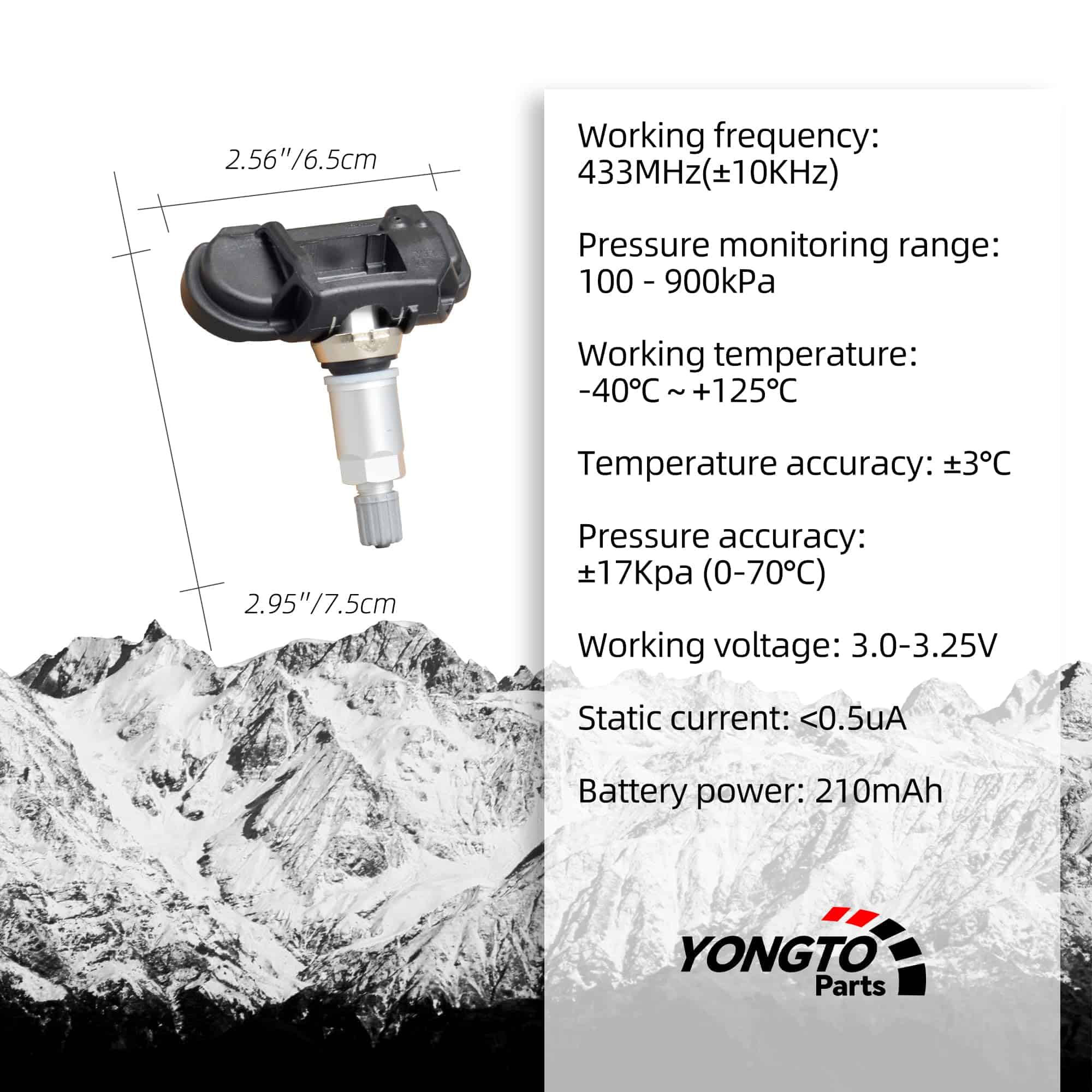 Yongtoparts Sensor TPMS 433MHz Compatible con Mercedes Benz - Imagen 4