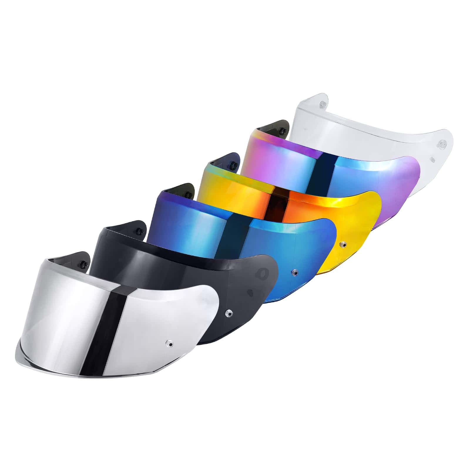 Visera de casco MXJ Gear Stream II para casco de -Cromo Plat - Imagen 7