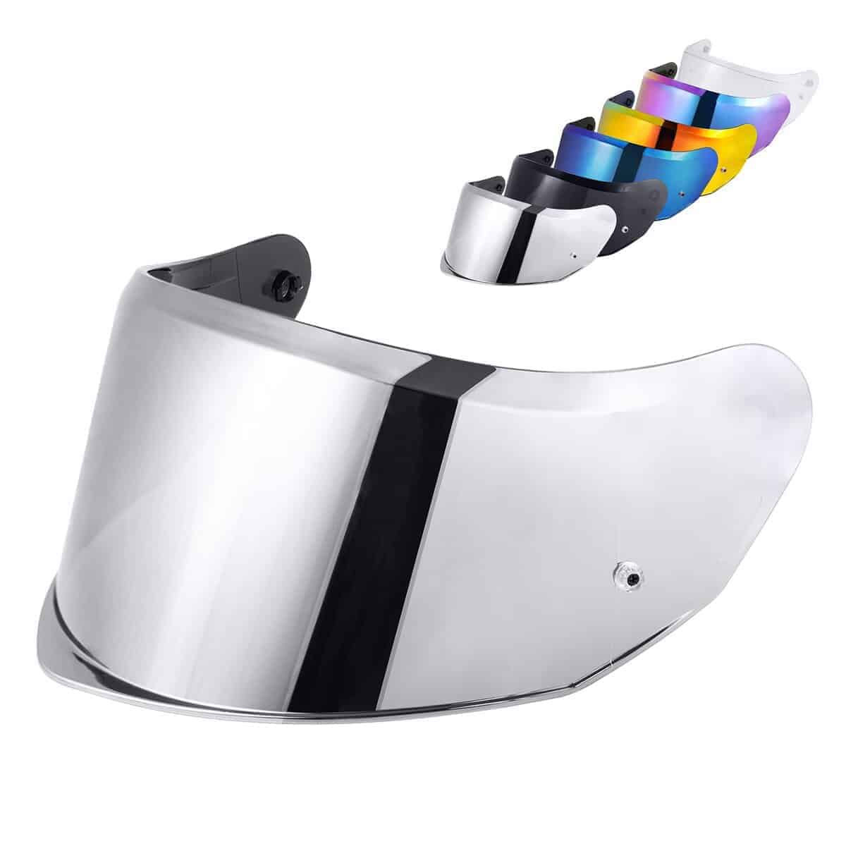 Visera de casco MXJ Gear Stream II para casco de -Cromo Plat