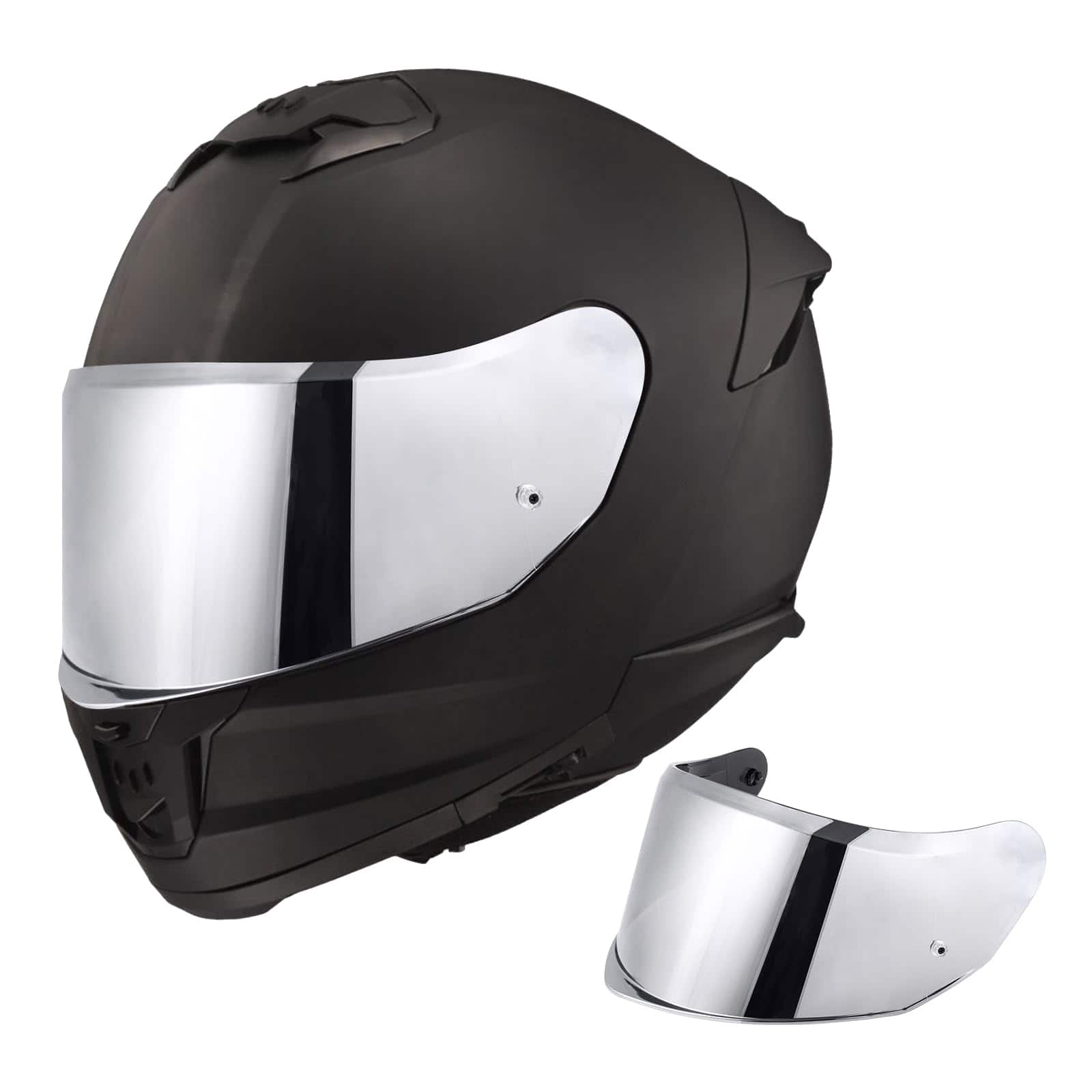 Visera de casco MXJ Gear Stream II para casco de -Cromo Plat - Imagen 3