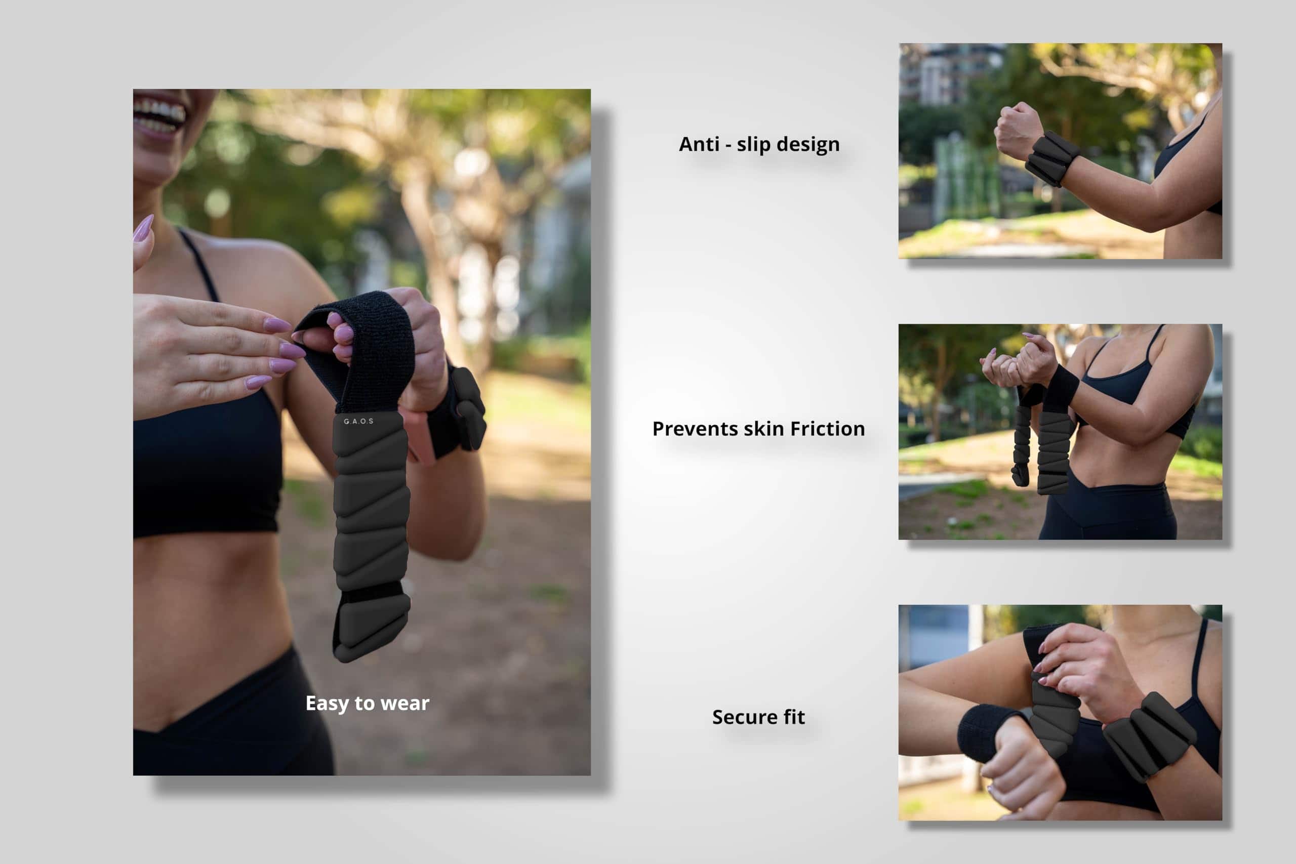 GAOS Pesas Ajustables para Muñecas y Tobillos con Funda de - Imagen 3