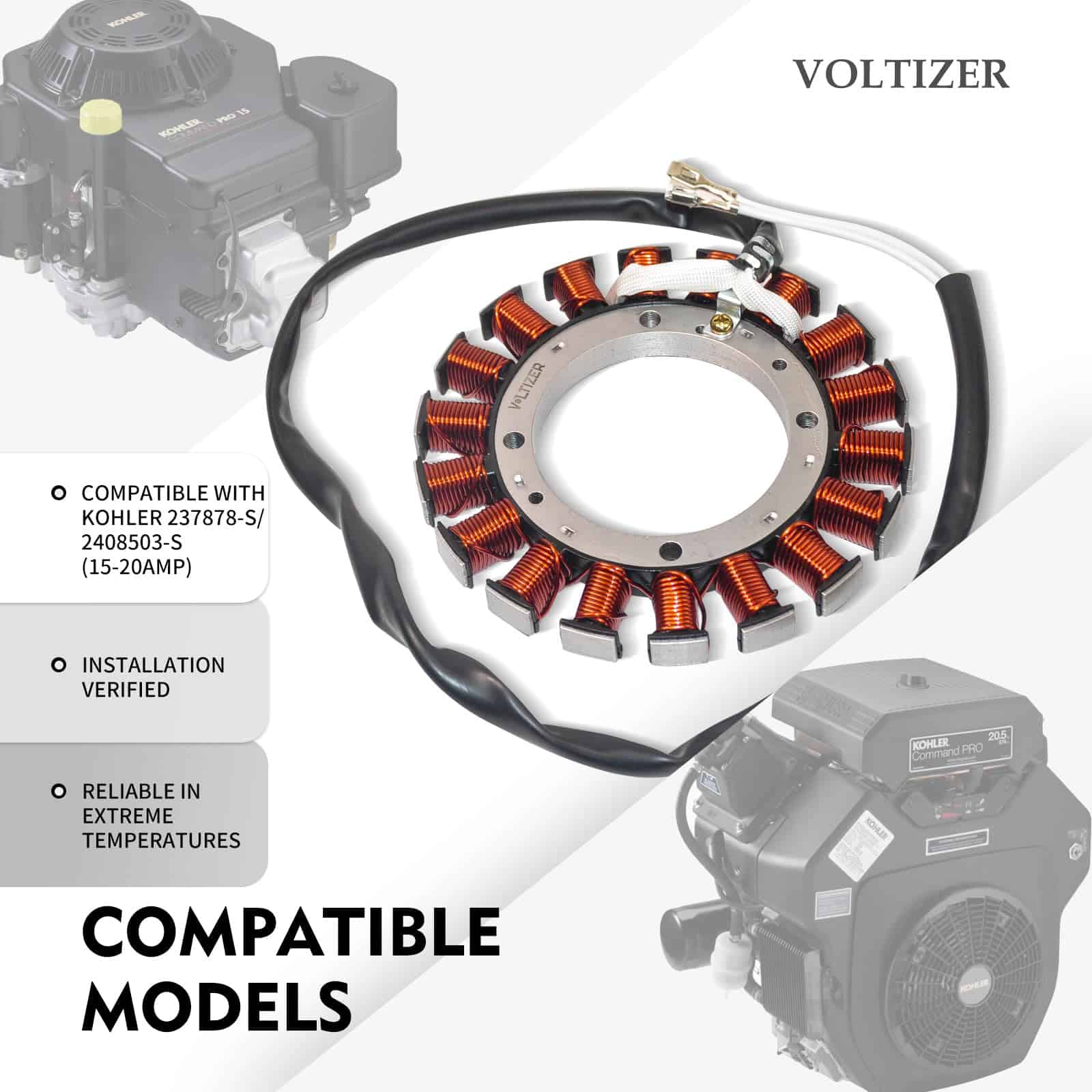 Bobina de carga de 15�20 AMP para Kohler 15�27HP Motores, - Imagen 7