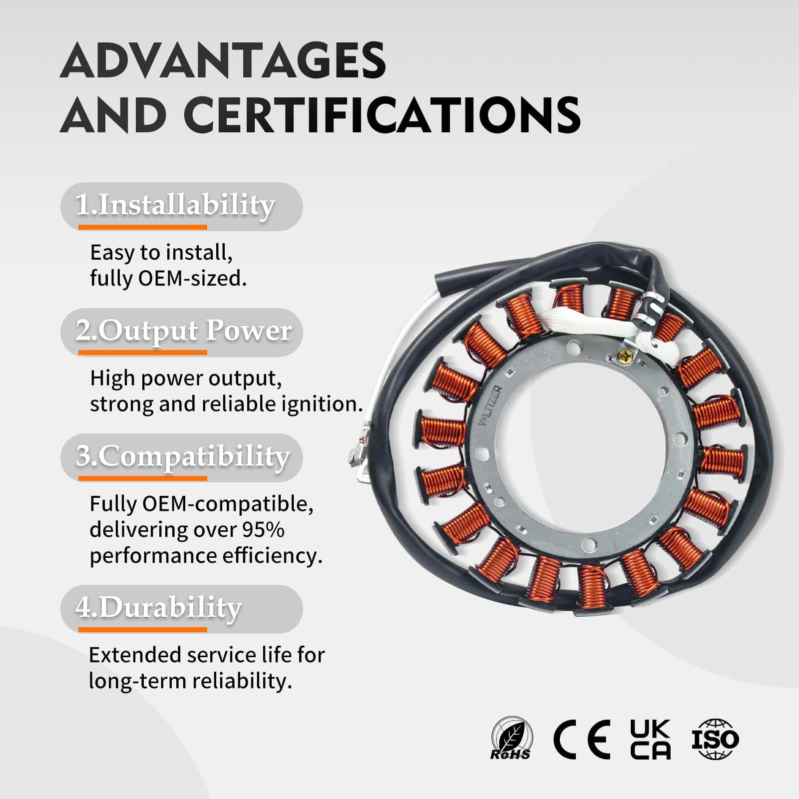 Bobina de carga de 15�20 AMP para Kohler 15�27HP Motores, - Imagen 3